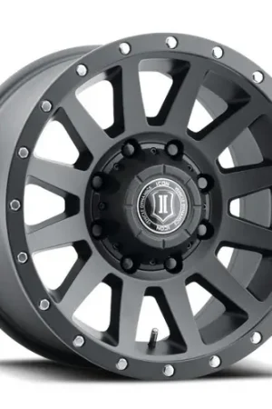 Icon Alloys Compression HD Sat Black - 18x9/8x180/12mm/5.5in BS Limited Edition