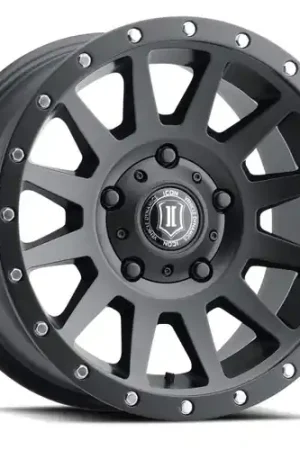 ICON Compression 17x8.5 5x150 25mm Offset 5.75in BS 110.1mm Bore Satin Black Wheel - 2017855557SB Brand New