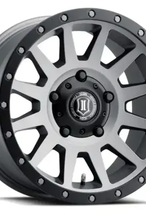 Holiday Sale ICON Compression 17x8.5 5x150 25mm Offset 5.75in BS 110.1mm Bore Titanium Wheel - 2017855557TT