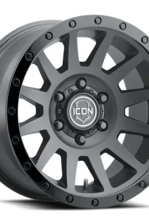 ICON Compression 17x8.5 6x135 6mm Offset 5in BS 87.1mm Bore Double Black Wheel Must Have