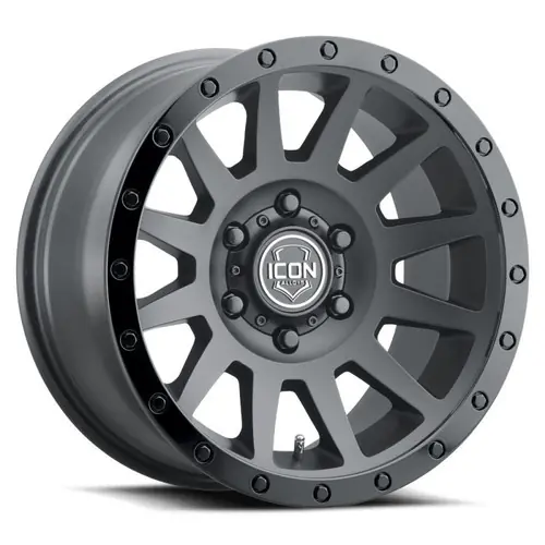 ICON Compression 17x8.5 6x135 6mm Offset 5in BS 87.1mm Bore Double Black Wheel Must Have