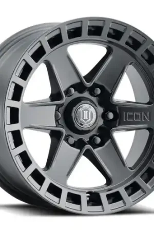 Final Sale ICON Raider 17x8.5 6x120 0mm Offset 4.75in BS Satin Black Wheel - 3417859447SB