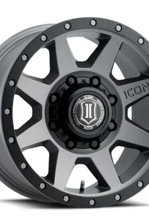 ICON Rebound HD 18x9 8x170 6mm Offset 5.25in BS 125mm Bore Titanium Wheel - 1818908152TT Luxury