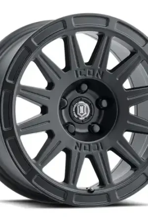 New Arrival ICON Ricochet 15x7 5x100 15mm Offset 4.6in BS 56.1mm Bore Satin Black Wheel - 7015705046SB