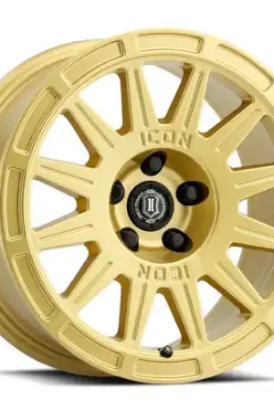 ICON Ricochet 17x8 5x4.5 38mm Offset 6in BS - Gloss Gold Wheel - 7017806560GG Crafted