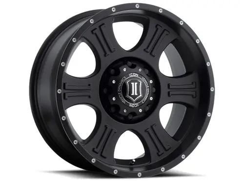 ICON Shield 20x9 5x150 16mm Offset 5.625in BS 110.1mm Bore Satin Black Wheel - 1020905556SB Luxury