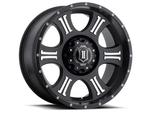 Get Yours ICON Shield 20x9 8x180 12mm Offset 5.5in BS 125.2mm Bore Satin Black/Machined Wheel - 1020908955MB