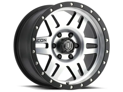 ICON Six Speed 17x8.5 5x150 25mm Offset 5.75in BS 116.5mm Bore Satin Black/Machined Wheel - 1417855557MB Modern