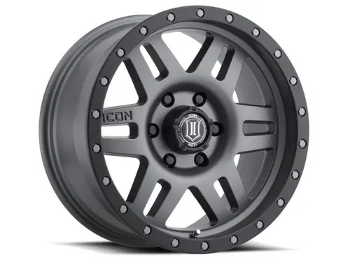 ICON Six Speed 17x8.5 5x150 25mm Offset 5.75in BS 116.5mm Bore Titanium Wheel - 1417855557TT Original