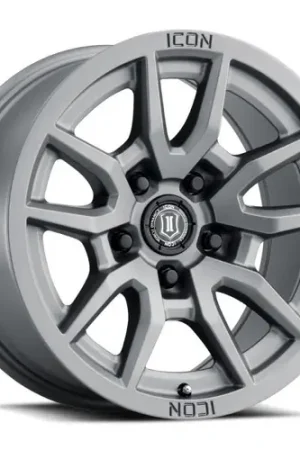 Flash Sale ICON Vector 5 17x8.5 5x150 25mm Offset 5.75in BS 110.1mm Bore Titanium Wheel - 2617855557TT