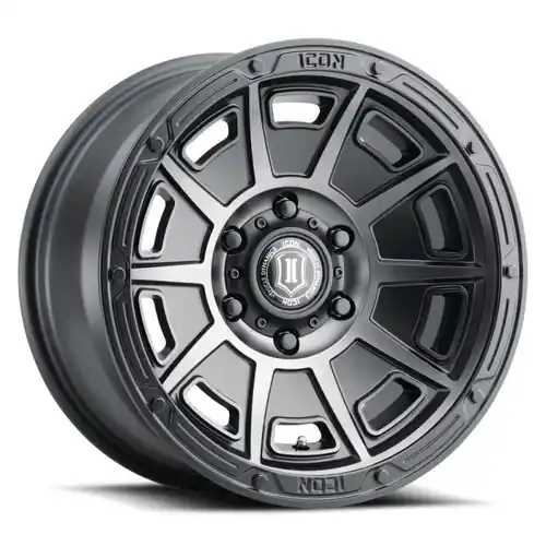 Genuine ICON Victory 17x8.5 6x120 0mm Offset 4.75in BS Smoked Satin Black Tint Wheel - 3017859447SSBT