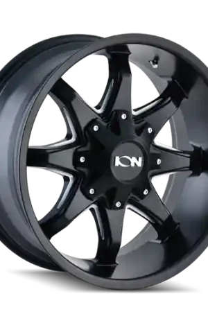 ION Type 181 20x9 / 5x127 BP / 0mm Offset / 87mm Hub Satin Black/Milled Spokes Wheel Best Price