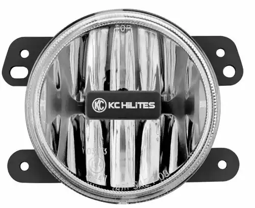 One Day Deal KC HiLiTES 10-18 Jeep JK 4in. Gravity G4 LED Light 10w SAE/ECE Clear Fog Beam (Single) - 1497