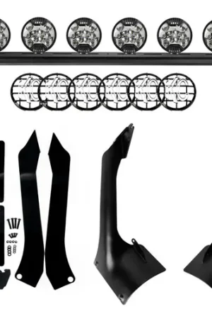 Don’t Miss Out KC HiLiTES 18-21 Jeep JL/JT 50in. Overhead Xross Bar Kit w/(6) SlimLite LED Lights 300W - Black - 97062