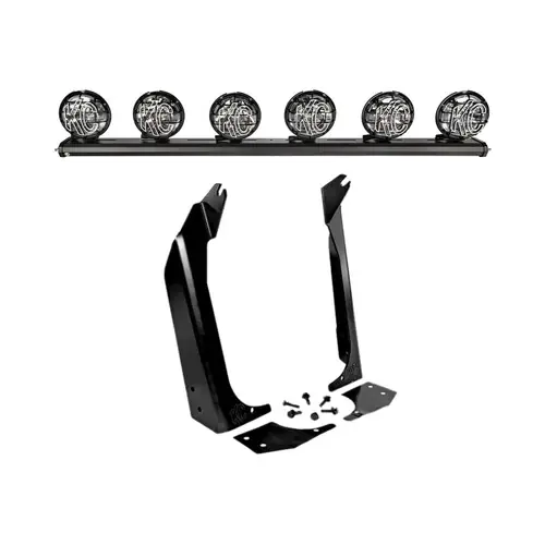 Top Rated KC HiLiTES 97-06 Jeep TJ 50in. Overhead Xross Bar Kit w/(6) Apollo Pro Halogen Lights - Black - 97059