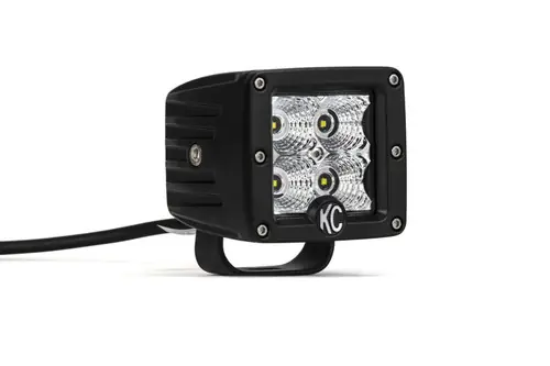 Best Price KC HiLiTES C-Series 3in. C3 LED Light 12w Flood Beam (Pair Pack System) - Black - 332