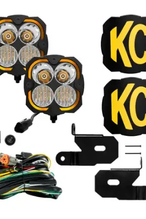 KC HiLiTES FLEX ERA 4 18-21 Jeep JL / JT 2-Light System 80W Combo Beam Pillar Mount - 97141 Bargain