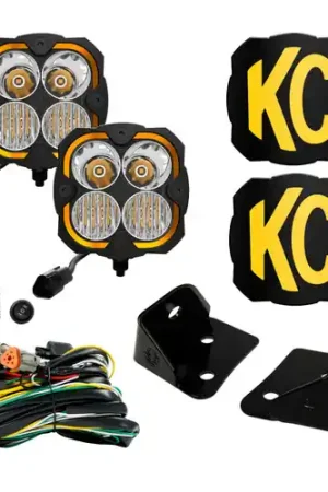 Cheap KC HiLiTES FLEX ERA 4 Jeep JK 2-Light System 80W Combo Beam Pillar Mount - 97139