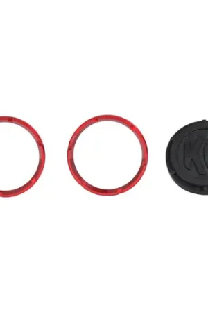 Best Choice KC HiLiTES FLEX Series Colored Bezel Rings (2 Pack) - Red - 30554