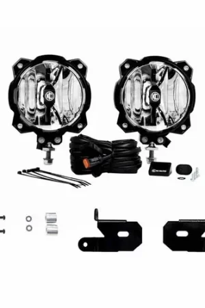 Save Now KC HiLiTES Jeep JL/JT A-Pillar/Cowl Mount Kit w/6in. Gravity LED Pro6 Driving Beam Lights - 97112