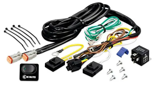 Hassle-Free Returns KC HiLiTES Wiring Harness w/40 AMP Relay & LED Rocker Switch (Up to 2 - 130w Lights) - 6315