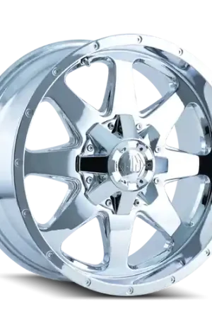 No Minimum Order Mayhem 8040 Tank 17x9 / 8x180 BP / 25mm Offset / 124.1mm Hub Chrome Wheel