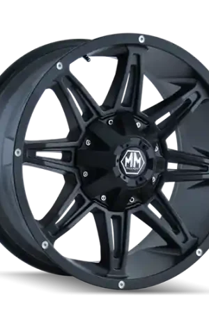 Mayhem 8090 Rampage 22x9.5 / 5x150 BP / -6mm Offset / 110mm Hub Matte Black Wheel New Release