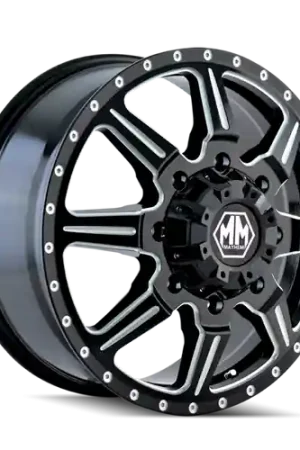 Mayhem 8101 Monstir 17x6.5 / 8x165.1 BP / 134mm Offset / 130.18mm Hub Front Blk- Milled Spokes Wheel Place Order