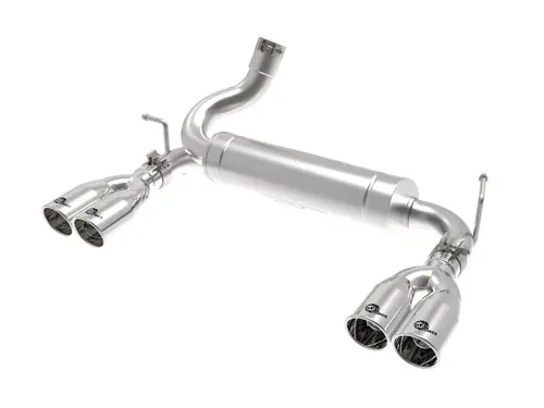 aFe Rebel Series 2.5in 409 SS Axle-Back Exhaust Polished 07-18 Jeep Wrangler (JK) V6-3.6L/3.8L - 49-48086-P Best Seller