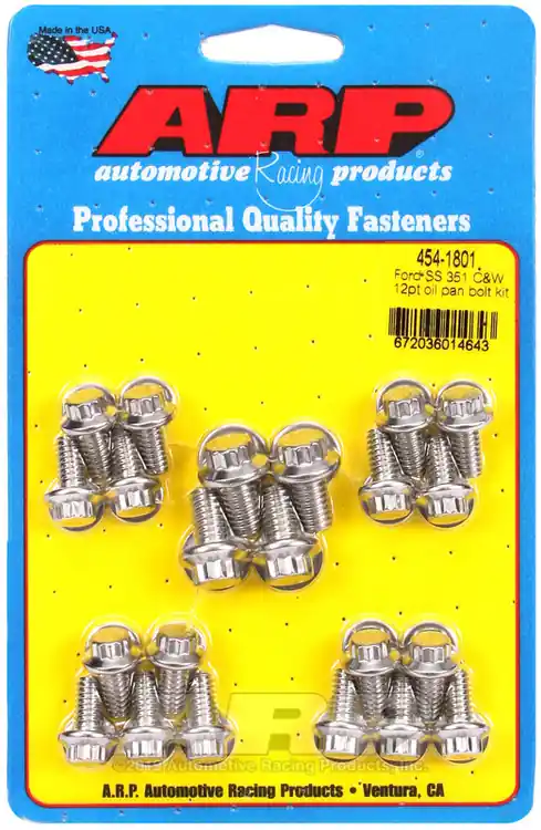 ARP Ford SS 351C and Windsor 12-Point Oil Pan Bolt Kit - High-Strength Fasteners for Classic Ford Engines Top Rated