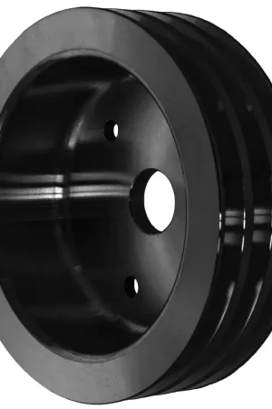 Budget Proflow Pulley V-Belt Crankshaft SB Chev Short Water Pump 3-Groove Black Aluminium