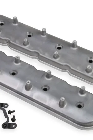 Worldwide Shipping Holley Standard Height LS Valve Covers for Dry Sump Applications - Natural Cast