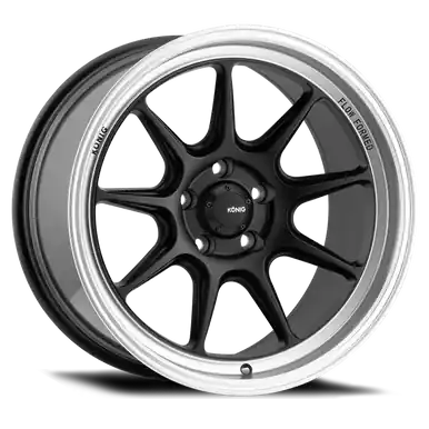 Konig Countergram 18x8.5 5x100 ET40 Matte Black / Matte Machined Lip - CT88510405 Latest
