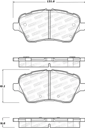 StopTech 14-18 Ford Fiesta Street Performance Front Brake Pads - 308.17300 Luxury