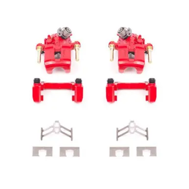 Power Stop 92-01 Honda Prelude Rear Red Calipers w/Brackets - Pair - S1612 Limited Edition