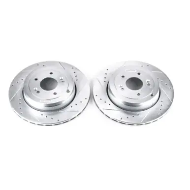 Power Stop 10-16 Hyundai Genesis Coupe Rear Evolution Drilled & Slotted Rotors - Pair - JBR1528XPR Buy Online