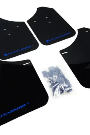 Rally Armor 02-07 Subaru WRX/STI/RS/2.5i (Wagons Req. Mod.) Black UR Mud Flap w/Blue Logo Bargain