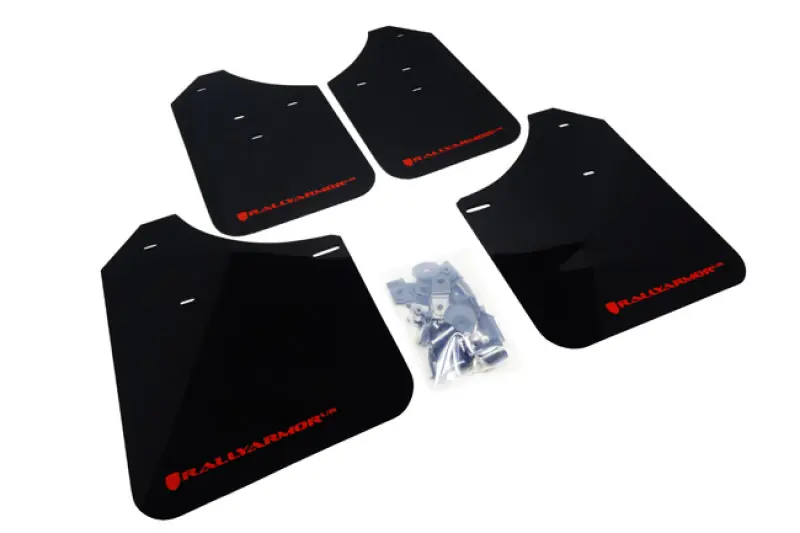 Last Chance Rally Armor 02-07 Subaru WRX/STI/RS/2.5i (Wagons Req. Mod.) Black UR Mud Flap w/Red Logo