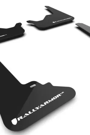 Low Price Rally Armor 21-25 Tesla Model S / S Plaid Black UR Mud Flap w/White Logo