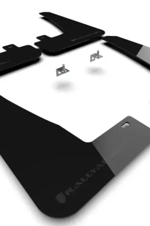 Rally Armor 22-26 Tesla Model X Black UR Mud Flap - Metallic Black Logo Premium