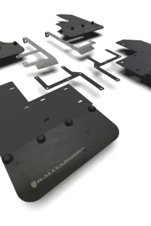 Get Yours Rally Armor 19-25 Jeep JT Gladiator (Mojave/Rubicon) Black Mud Flap w/Army Green Logo