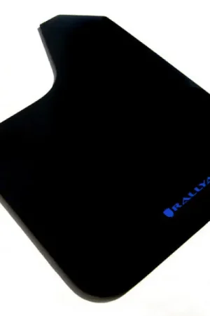 Buy Today Rally Armor Universal Fit (No Hardware) Basic Black Mud Flap w/ Blue Logo