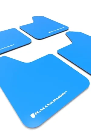 Rally Armor Universal Fit (No Hardware) Blue UR Mud Flap White Logo Direct From Manufacturer