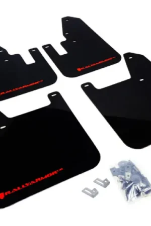 Rally Armor 98-02 Subaru Forester Black UR Mud Flap w/ Red Logo Price Cut