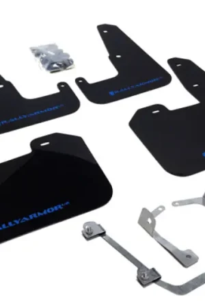 Rally Armor 08-11 Subaru STI (Hatch Only) / 11-14 WRX (Hatch Only) Black UR Mud Flap w/Blue Logo Special Discount