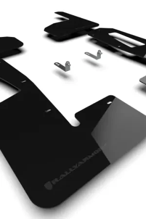 Rally Armor 22-25 Rivian R1T Black UR Mud Flap - Metallic Black Logo Fresh Stock