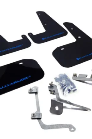 Rally Armor 11-14 Subaru WRX/STI (Sedan Only) Black UR Mud Flap w/Blue Logo High Quality