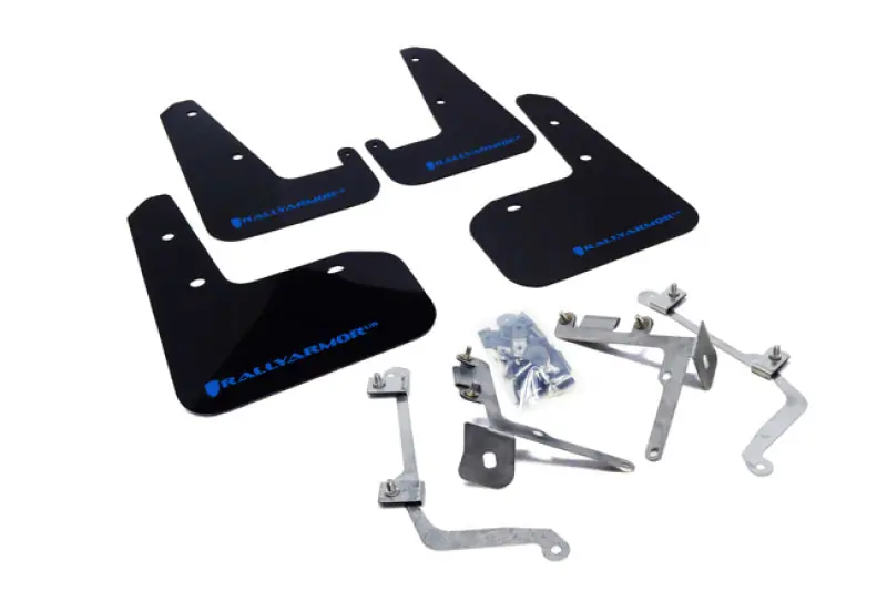 Rally Armor 11-14 Subaru WRX/STI (Sedan Only) Black UR Mud Flap w/Blue Logo High Quality