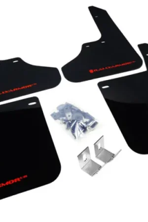 Rally Armor 93-01 Subaru Impreza RS Black UR Mud Flap w/ Red Logo Best Price