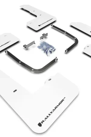 Time-Limited Rally Armor 19-22 Hyundai Veloster N White UR Mud Flap w/ Black Logo